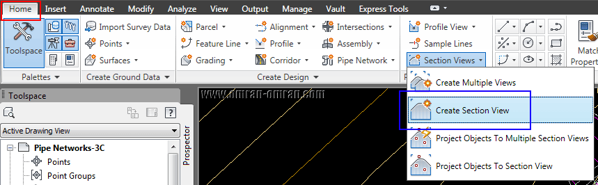 create Section View
